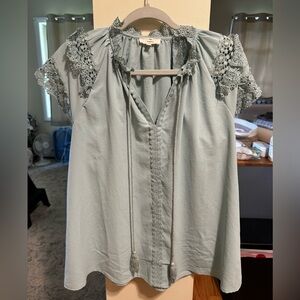 Sage green/blue blouse